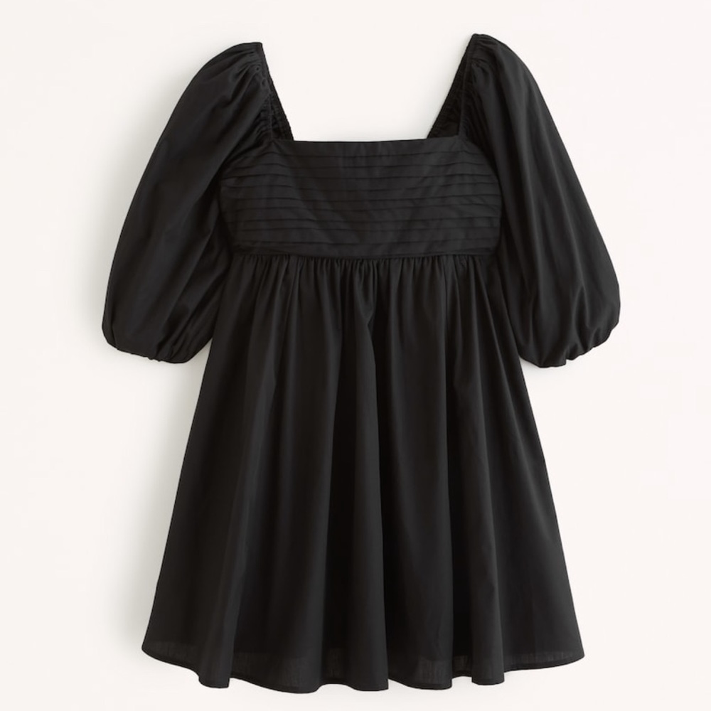 Abercrombie & Fitch Black Puff Sleeve Dress